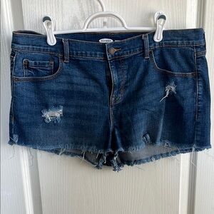 Old Navy Blue Jean Shorts Distressed Cut-Offs